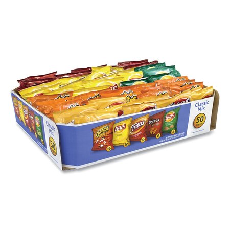 FRITO-LAY Potato Chips Bags Variety Pack, Assorted Flavors, 1 oz Bag, PK50 25413